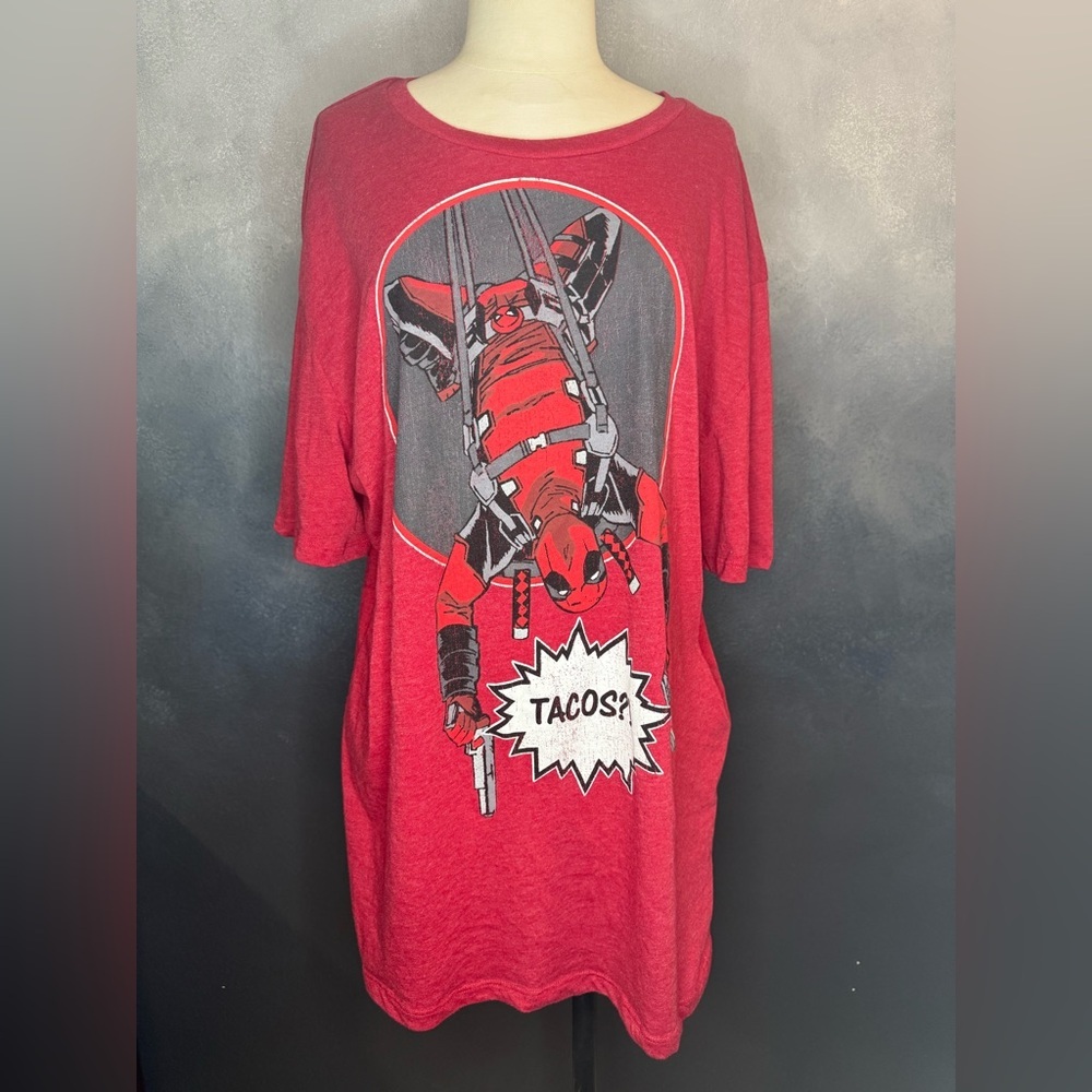 🌮Marvel Deadpool T-Shirt - Red - Size 3XL - Excellent Condition!🌮
